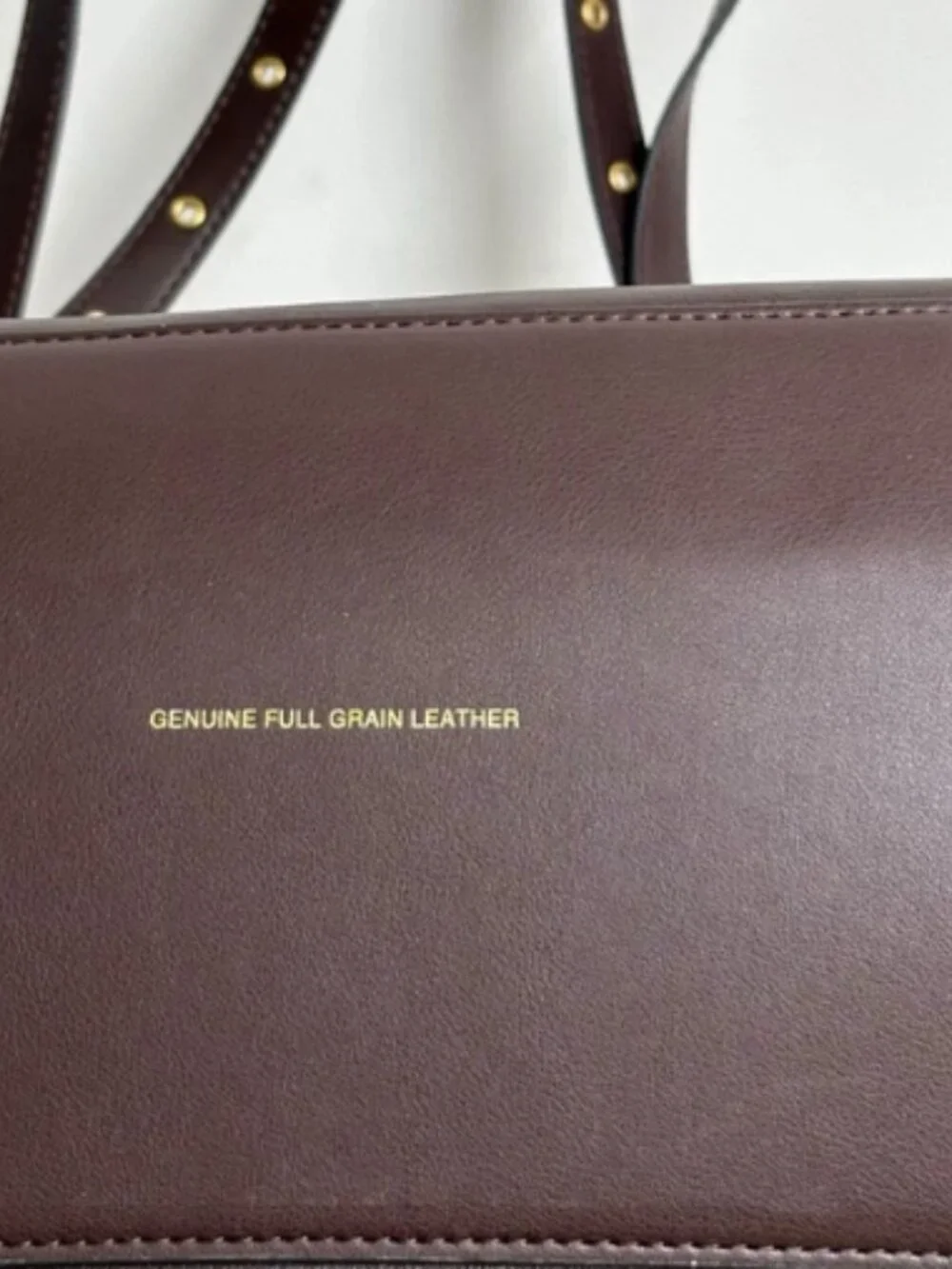 Vintage Brown Leather Tote Purse Elegant Work Bag